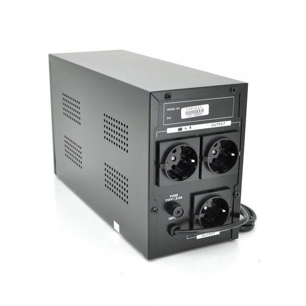 ДБЖ Ritar E-RTM1000 (600W) ELF-L, LED, AVR, 3st, 3xSCHUKO socket, 2x12V7Ah, metal Case  Q2 (405*195*285)  10 кг (340*120*190)