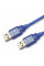 Кабель USB 2.0 RITAR AM/AM, 5.0m, прозорий синій