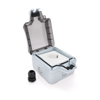 Водонепроникна настінна зовнішня розетка, 16A / 250V, IP66