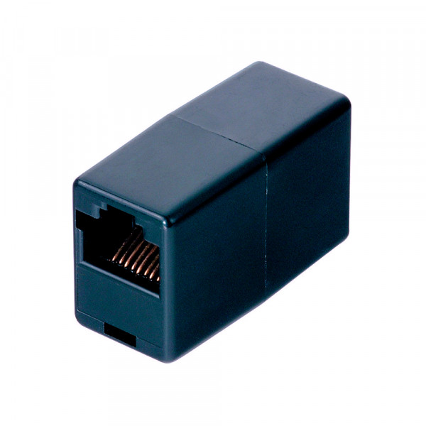 З'єднувач RJ45 8P8C мама/мама RJ45 для з'єднання кабелю, чорний, Q100