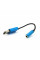 Перехідник для навушників KIN KY-210 USB2.0(M)-Jack3.5(F), Blue, Box