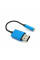 Перехідник для навушників KIN KY-210 USB2.0(M)-Jack3.5(F), Blue, Box