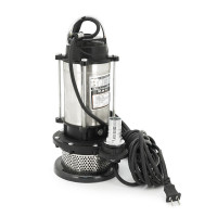 Занурювальний насос, 550W, 220V, до 2 м³/год, підйом до 13м, 25мм, нержавіюча сталь, 375х195х200мм, 4,380кг + перехідник
