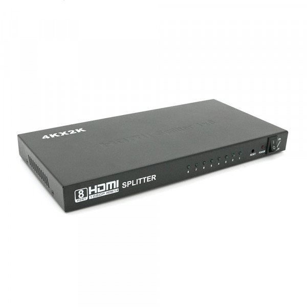 Активний HDMI спліттер 1 => 8 портів, 4K X 2K, 1080р, 1,4 версія, Box