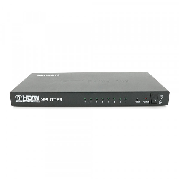 Активний HDMI спліттер 1 => 8 портів, 4K X 2K, 1080р, 1,4 версія, Box