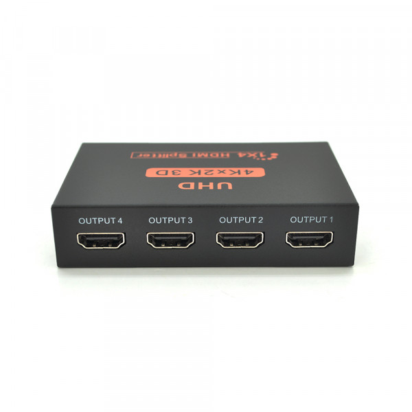 Активний HDMI сплитер 1 => 4 порта, 1080р, 1,4 версія, DC5V/2A, Box