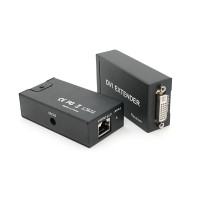 Активний подовжувач DVI 60m по кручений парі через RJ-45, Black, BOX
