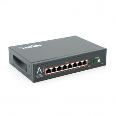 POE комутатор Merlion 8 POE 10/100 + 1Single Fiber Tx1310nm 20km + вбудований блок живлення 52V 2.3A