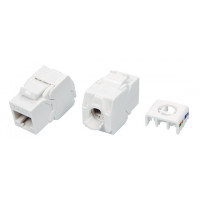 Модульний роз'єм OK-net Кат.6 UTP (180°, toolless) білий