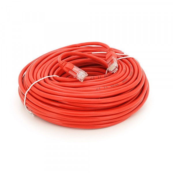 Патч-корд литий RITAR, UTP, RJ45, Cat.5e, 25m, червоний, Cu (мідь)