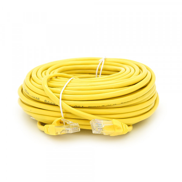 Патч-корд литий RITAR, UTP, RJ45, Cat.5e, 25m, жовтий, Cu (мідь)
