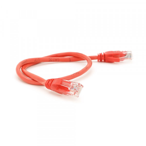 Патч-корд литий RITAR, UTP, RJ45, Cat.5e, 1m, червоний, Cu (мідь)