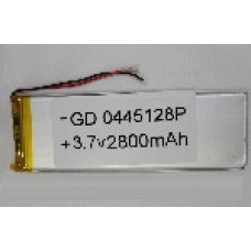 Літій-полімерний акумулятор 4*45*128mm 3,7V (Li-ion 3.7В 3500мА·год)