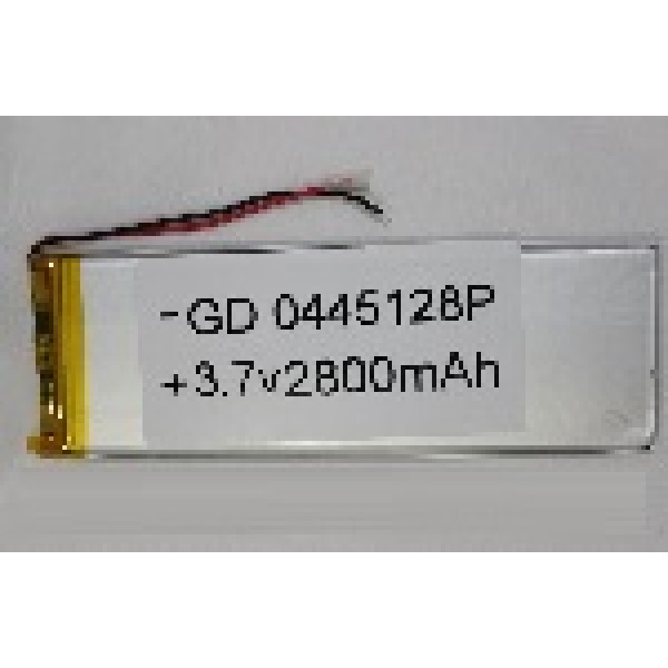 Літій-полімерний акумулятор 4*45*128mm 3,7V (Li-ion 3.7В 3500мА·год)