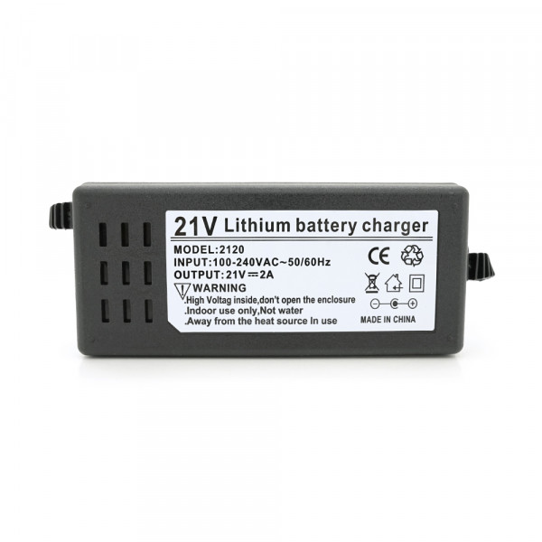 Зарядний пристрій для акумуляторів Li-ion 21V, 2A, штекер 5,5 х2, 5мм, LED-індикація