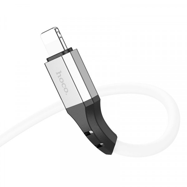 Кабель Hoco X86, Lightning-USB, 2.4A, довжина 1м, White, BOX