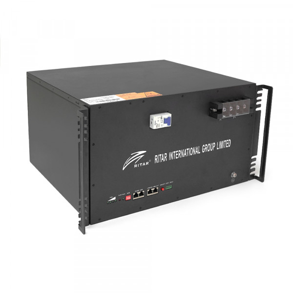 Акумуляторна батарея Ritar LiFePO4 51.2V 150Ah 7680Wh BMS100A@16S для монтажу у стійку ( 495 x423 х 265 ) Q1