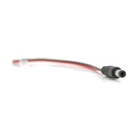 Роз'єм живлення DC-M (D 5,5x2,5мм) => кабель довжиною 25см black -red, Black plug  OEM Q100