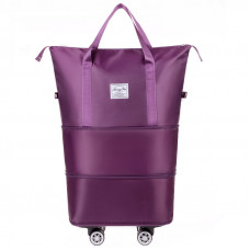 Дорожня сумка-трансформер, 55х22х80 cm, 56-75 л., Коліщатка, Dark purple, 1,1 кг