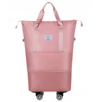 Дорожня сумка-трансформер, 55х22х80 cm, 56-75 л., Коліщатка, Pink, 1,1 кг