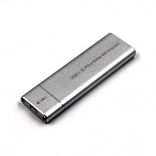 Кишеня зовнішня M.2, SHL-320, Type-C 3.1 A-C 5 Гбіт/с, M.2/NGFF протокол M.2 NGFF, Контролер: Realtek 9201R, Silver