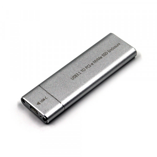 Кишеня зовнішня M.2, SHL-320, Type-C 3.1 A-C 5 Гбіт/с, M.2/NGFF протокол M.2 NGFF, Контролер: Realtek 9201R, Silver