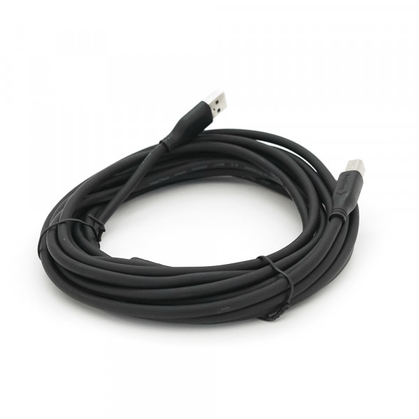 Кабель USB 2.0 VegGieg AM/BM, 5.0m, 1 ферит, Black, Q120