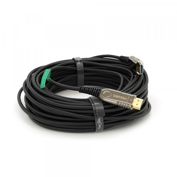 Кабель VEGGIEG HA-20 HDMI-HDMI 4K UHD, 20.0m, v2,0, OD-4.0mm, круглий, Black, коннектор Black-Metal, Box