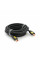 Кабель VEGGIEG HA-5 HDMI-HDMI 4K UHD, 5.0m, v2,0, OD-4.0mm, круглий, Black, коннектор Black-YELLOW
