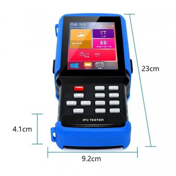 Тестер для камер відеоспостереження IPC-9310S, c 4″ сенсорним дисплеєм, сенсорним дисплеєм, підтримує IP, CVI, TVI, AHD 4K, Wi-Fi, LAN, BNC, 12V, POE