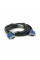 Кабель Merlion VGA 3 + 2 5m, male to male (тато-тато), 2 фериту, чорно-синій, пакет Q100