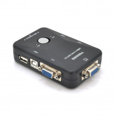 2-портовий KVM свіч VEGGIEG K201, перемикач USB, Grey, Blister-Box