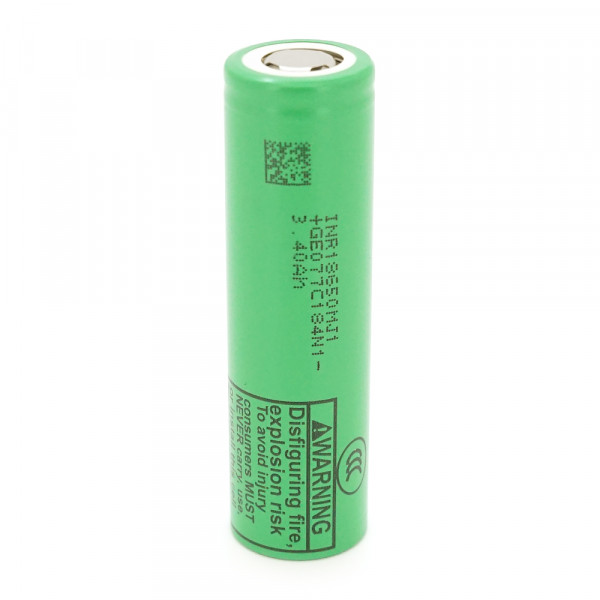 Акумулятор Li-Ion 18650 LG INR18650MJ1 (LG MJ1), 3500mAh, 10A, 4.2/3.65/2.5V, GREEN, 2 шт в упаковці, ціна за 1 шт