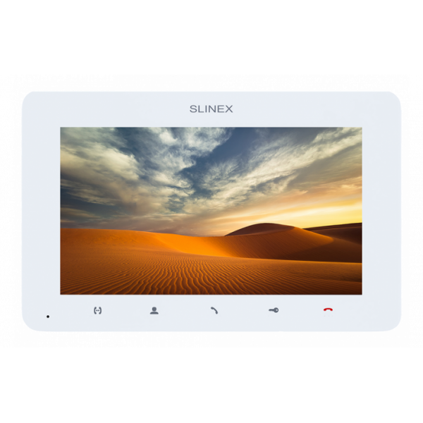AHD відеодомофон Slinex SM-07MHD (white), 7” TFT екран, запис руху, слот microSD, 193×123×18 мм
