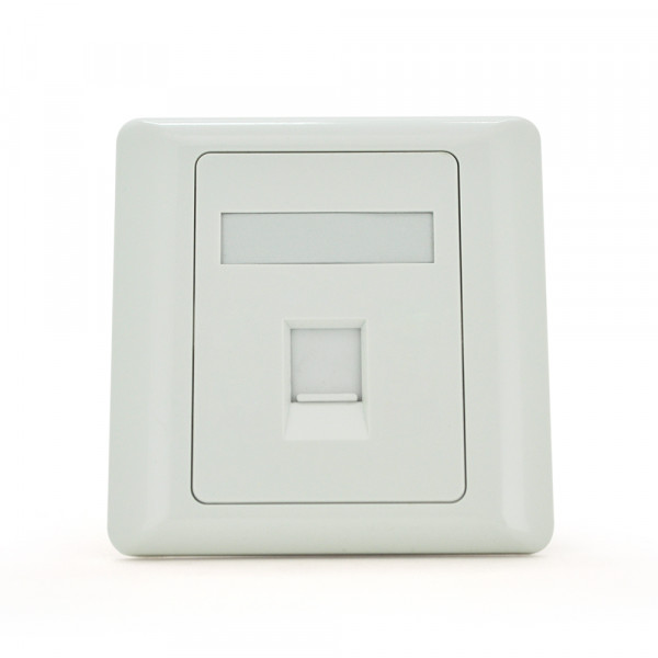 Рамка 86х86 під 1 модуль Keystone Jack RJ-45 кат.5E UTP, 1-port Q100