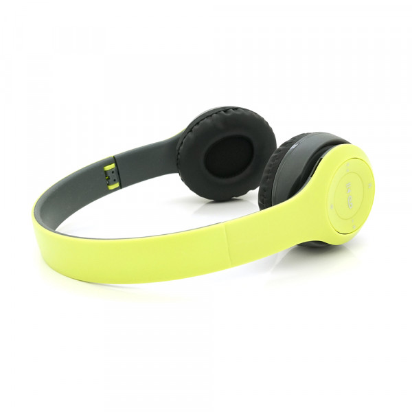 Бездротові навушники Bluetooth P47 Led, Green/Silver