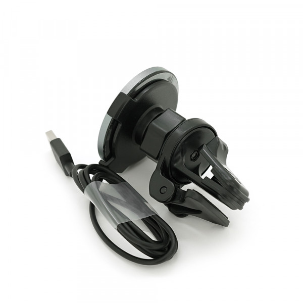 Автотримач Yesido C131+ Wireless Charging 15W, кріплення на решітку, магніт, Black, Box