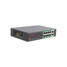 8ми портовий PoE комутатор з автоперезапуском ONV-H1108PSD, 8хРоЕ 100 Мбіт + 2хUplink 100 Мбіт до 250м, IEEE802.3af/at, загальна потужність120 Вт