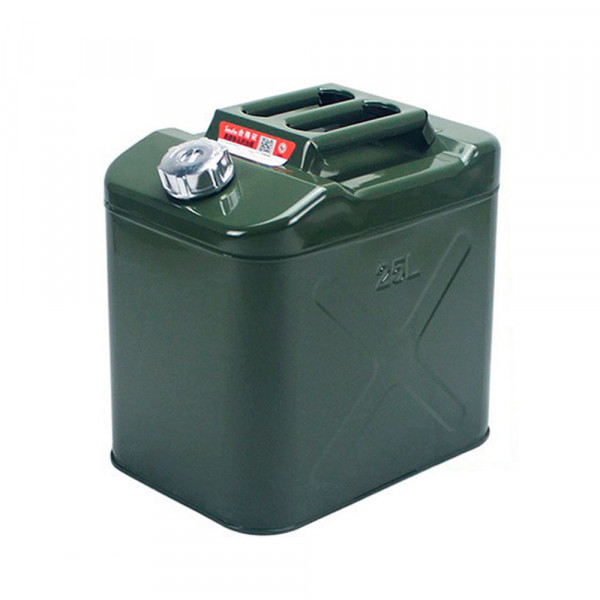 Каністра Merlion YT-HS-FX-25L, металева з клапаном + гнучка лейка, 25л, 355х255х360мм, Зелена