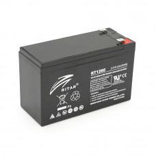 Акумуляторна батарея AGM RITAR RT1280, Black Case, 12V 8.0Ah  ( 151 х 65 х 94 (100) ) Q10