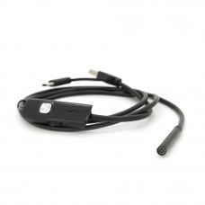 Універсальний ендоскоп 3в1 (USB+MicroUSB/Type-C) для смартфона/ПК, камера 5.5мм, м'який кабель 1м, з LED-підсвічуванням, IP67