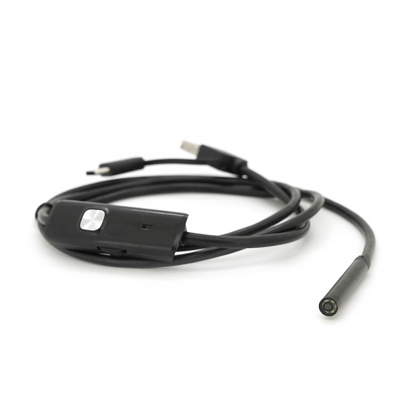 Універсальний ендоскоп 3в1 (USB+MicroUSB/Type-C) для смартфона/ПК, камера 5.5мм, м'який кабель 1м, з LED-підсвічуванням, IP67
