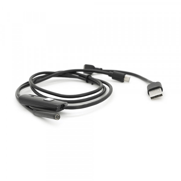 Універсальний ендоскоп 2в1 (USB/MicroUSB) для смартфона/ПК, камера 5.5мм, м'який кабель 1м, з LED-підсвічуванням, IP67