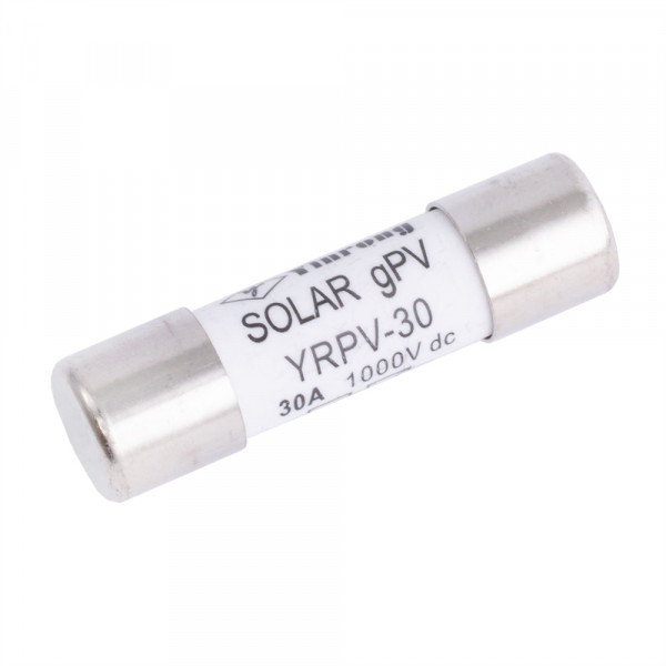 Плавкий запобіжник YROPV-30, 30A, 1000Vdc, 10×38mm, постійна напруга, 10 штук в упаковці, ціна за 1 штуку