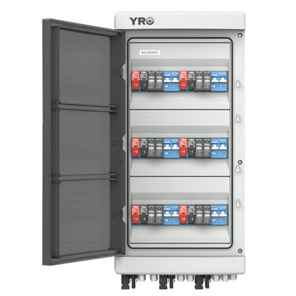 Комбінатор для сонячних систем YRPVB-6/6CB DC600V з блискавкозахистом (6 входів/6 виходів) (струм 32А 600В)
