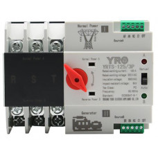 Автомат введення резерву (АВР) триполюсний YRQ2PC-125, 400V/125A на DIN-рейку для генераторів