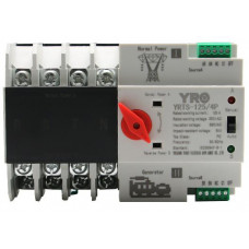 Автомат введення резерву (АВР) чотириполюсний YRQ2PC-125, 400V/125A на DIN-рейку для генераторів