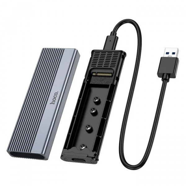 Кишеня HOCO HB47, 2,5", пластиковий корпус, інтерфейс USB3.1 SATA, Gray