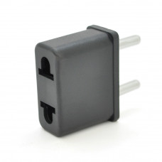 Перехідник на євророзетку, 125-250V, 6A, 500W, в упаковці 100 штук, ціна за штуку, Black