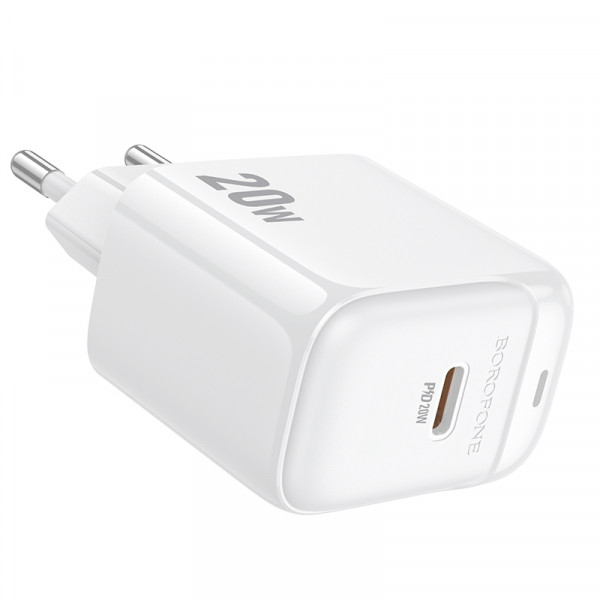 СЗУ BOROFONE BAS43A, 1xUSB-C, PD20W, White, OEM